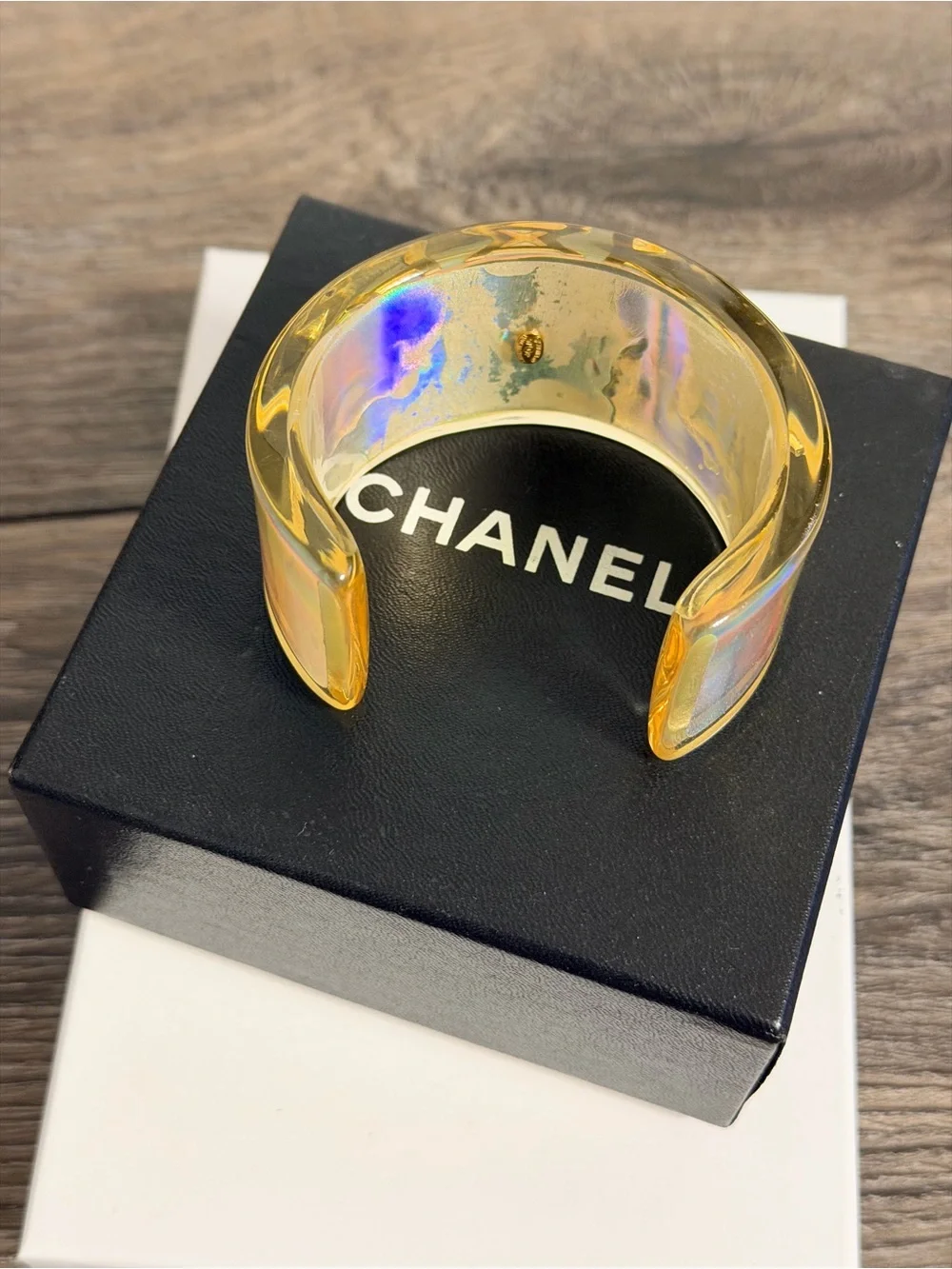 Chanel Statement Iridescent Cuff Bracelet